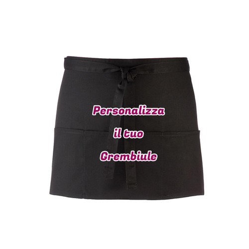 Grembiule stile bar nero - grembiule,