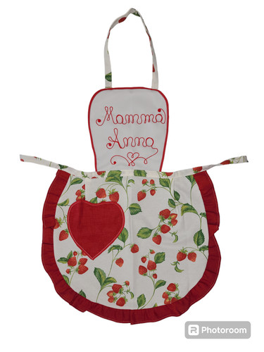 Grembiule donna fragole con - donna,